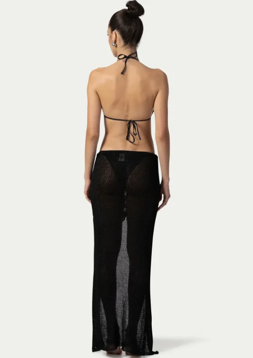 PARAMIDONNA LEO SKIRT BLACK> Trousers And Skirts | Crochet