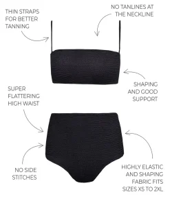 PARAMIDONNA MARIE BLACK> One Size | Two Piece
