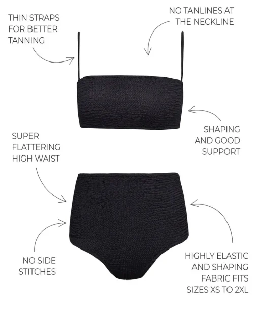 PARAMIDONNA MARIE BLACK> One Size | Two Piece