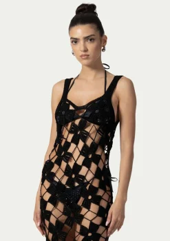 PARAMIDONNA MICHELLE DRESS BLACK> Dresses & Shirts | Crochet