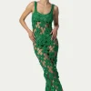 PARAMIDONNA MICHELLE DRESS EMERALD GREEN> Dresses & Shirts | Crochet