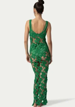 PARAMIDONNA MICHELLE DRESS EMERALD GREEN> Dresses & Shirts | Crochet