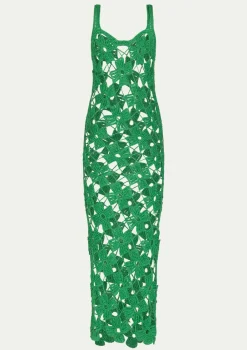 PARAMIDONNA MICHELLE DRESS EMERALD GREEN> Dresses & Shirts | Crochet