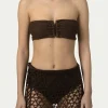 PARAMIDONNA NINA SKIRT BROWN> Trousers And Skirts | Crochet