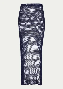 PARAMIDONNA PAOLA SKIRT NAVY BLUE> Trousers And Skirts | Crochet