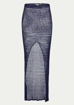 PARAMIDONNA PAOLA SKIRT NAVY BLUE> Trousers And Skirts | Crochet