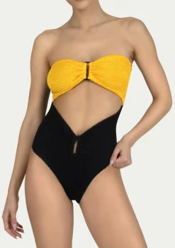PARAMIDONNA RENE BLACK & YELLOW> One Size | One Piece