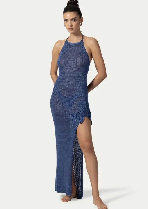 PARAMIDONNA SELENA DRESS VIOLET BLUE> Dresses & Shirts | Crochet