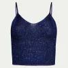 PARAMIDONNA TOP BRUNA NAVY BLUE> Crochet | Beachwear