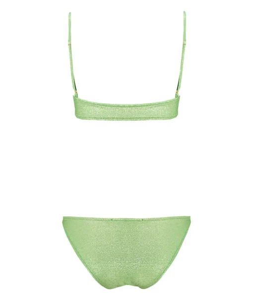 PARAMIDONNA TWO PIECE CHIARA GLITTER LIME> Swimwear
